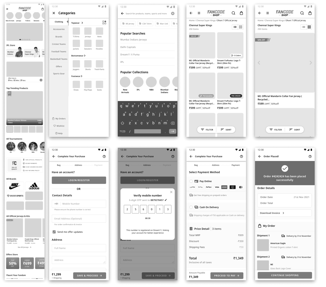 Wireframes and usability testing